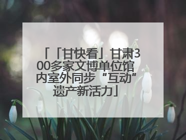 「甘快看」甘肃300多家文博单位馆内室外同步“互动”遗产新活力