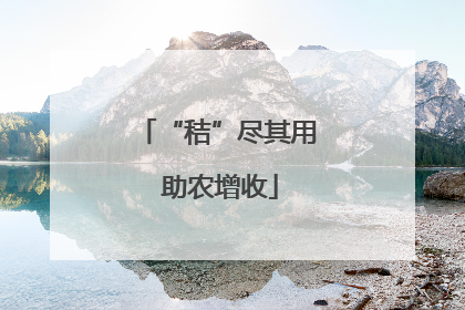 “秸”尽其用 助农增收