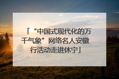 “中国式现代化的万千气象”网络名人安徽行活动走进休宁