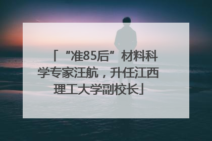 “准85后”材料科学专家汪航，升任江西理工大学副校长