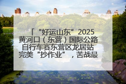 “好运山东”2025黄河口（东营）国际公路自行车赛东营区龙居站 完美“抄作业”，苦战最后时刻黄衫易主