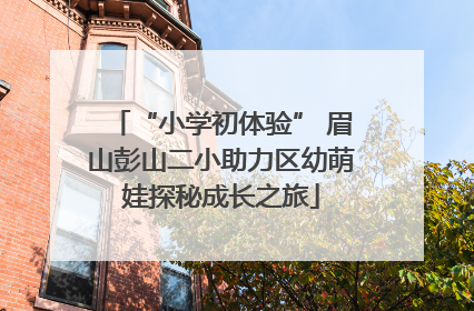 “小学初体验” 眉山彭山二小助力区幼萌娃探秘成长之旅