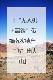 “无人机＋高铁”带赣南农特产“飞”出大山