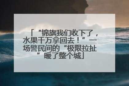 “锦旗我们收下了，水果千万拿回去！”一场警民间的“极限拉扯”暖了整个城