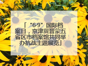 “6·9”国际档案日，京津冀晋蒙五省区市档案馆共同举办抗战主题展览