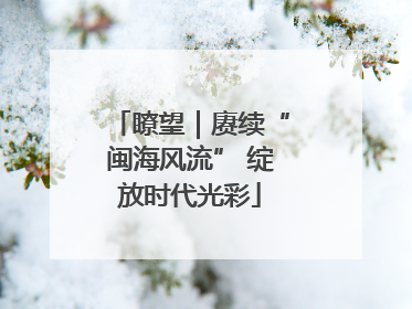 瞭望｜赓续“闽海风流” 绽放时代光彩