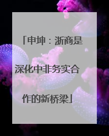 申坤：浙商是深化中非务实合作的新桥梁