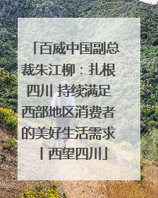 百威中国副总裁朱江柳：扎根四川 持续满足西部地区消费者的美好生活需求丨西望四川