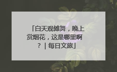 白天观傩舞，晚上赏烟花，这是哪里啊？｜每日文旅