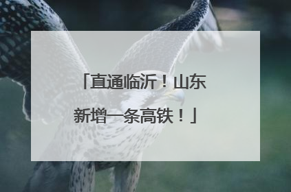 直通临沂！山东新增一条高铁！