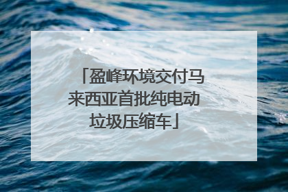 盈峰环境交付马来西亚首批纯电动垃圾压缩车