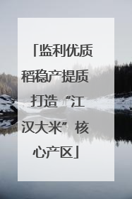 监利优质稻稳产提质 打造“江汉大米”核心产区