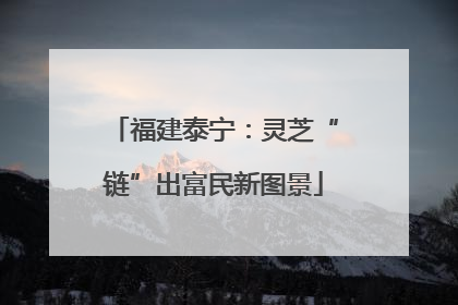 福建泰宁：灵芝“链”出富民新图景