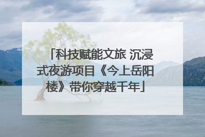 科技赋能文旅 沉浸式夜游项目《今上岳阳楼》带你穿越千年