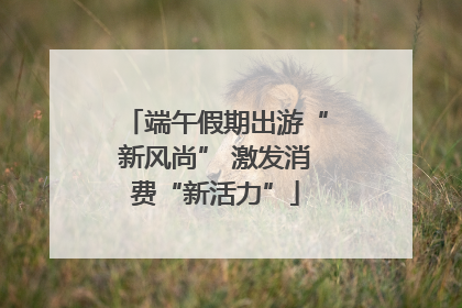 端午假期出游“新风尚” 激发消费“新活力”