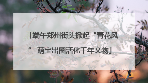 端午郑州街头掀起“青花风” 萌宝出圈活化千年文物