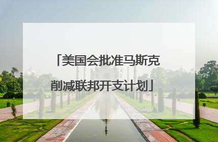 美国会批准马斯克削减联邦开支计划