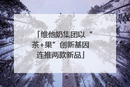 维他奶集团以“茶+果”创新基因连推两款新品