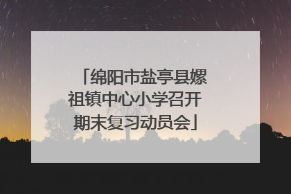 绵阳市盐亭县嫘祖镇中心小学召开期末复习动员会
