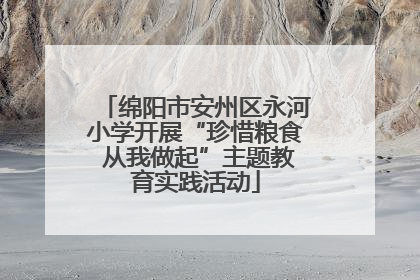 绵阳市安州区永河小学开展“珍惜粮食 从我做起”主题教育实践活动