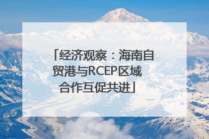 经济观察：海南自贸港与RCEP区域合作互促共进
