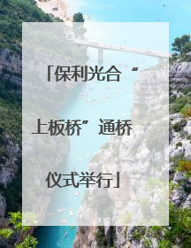 保利光合“上板桥”通桥仪式举行