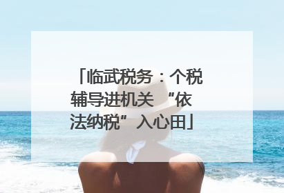 临武税务：个税辅导进机关 “依法纳税”入心田