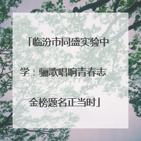 临汾市同盛实验中学：骊歌唱响青春志 金榜题名正当时