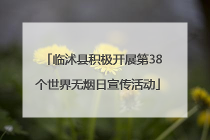 临沭县积极开展第38个世界无烟日宣传活动