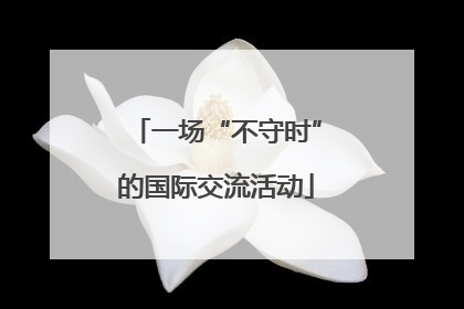 一场“不守时”的国际交流活动