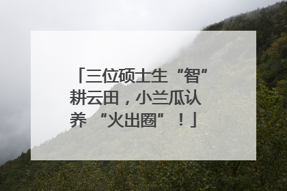 三位硕士生“智” 耕云田，小兰瓜认养 “火出圈”！