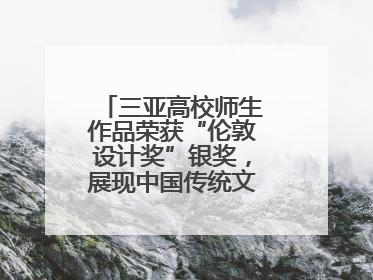 三亚高校师生作品荣获“伦敦设计奖”银奖，展现中国传统文化创新魅力