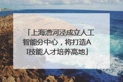 上海漕河泾成立人工智能分中心，将打造AI技能人才培养高地