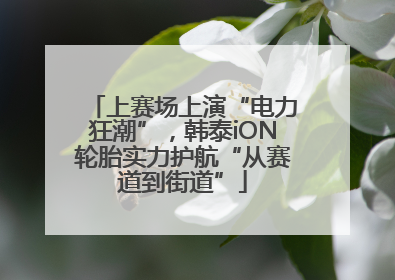 上赛场上演“电力狂潮”，韩泰iON轮胎实力护航“从赛道到街道”