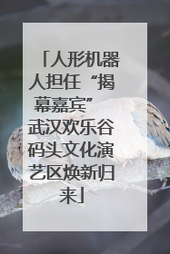 人形机器人担任“揭幕嘉宾” 武汉欢乐谷码头文化演艺区焕新归来