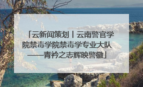 云新闻策划丨云南警官学院禁毒学院禁毒学专业大队——青衿之志辉映警徽