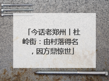 今话老郑州丨杜岭街：由村落得名，因方鼎惊世