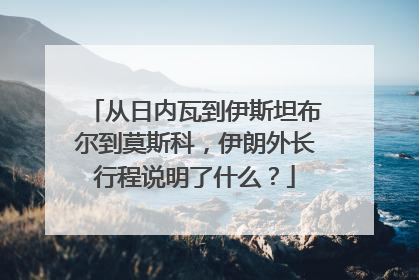 从日内瓦到伊斯坦布尔到莫斯科，伊朗外长行程说明了什么？