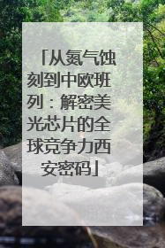 从氮气蚀刻到中欧班列：解密美光芯片的全球竞争力西安密码