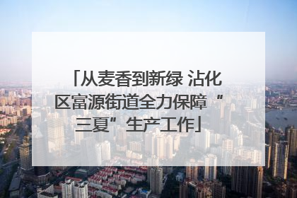 从麦香到新绿 沾化区富源街道全力保障“三夏”生产工作