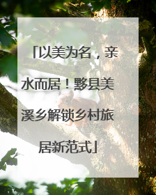 以美为名，亲水而居！黟县美溪乡解锁乡村旅居新范式