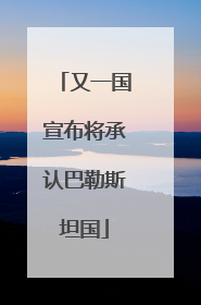 又一国宣布将承认巴勒斯坦国