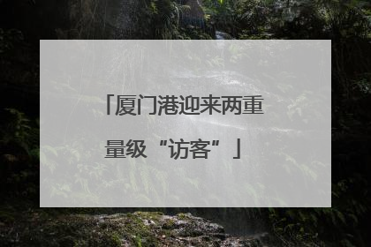 厦门港迎来两重量级“访客”