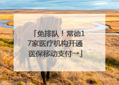 免排队！常德17家医疗机构开通医保移动支付→
