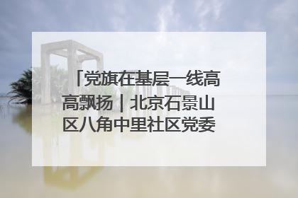 党旗在基层一线高高飘扬｜北京石景山区八角中里社区党委：用脚步丈量民生