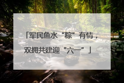 军民鱼水“粽”有情，双拥共建迎“六一”