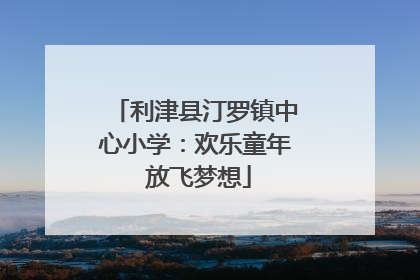 利津县汀罗镇中心小学：欢乐童年 放飞梦想