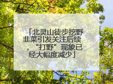 北灵山徒步挖野韭菜引发关注后续，“打野”现象已经大幅度减少