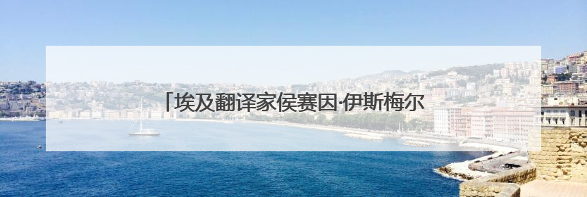 埃及翻译家侯赛因·伊斯梅尔：向世界讲述真实的中国故事