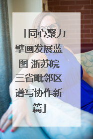 同心聚力擘画发展蓝图 浙苏皖三省毗邻区谱写协作新篇